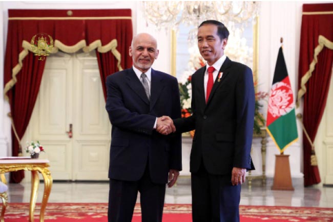 ريیس ‌جمهور غنی با ريیس‌ جمهور اندونیزیا دیدار کرد